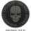 2PCS One Shot One Kill Tactical Morale Patch Grey PVC Skull Hook Back Durable Outdoor Style 2