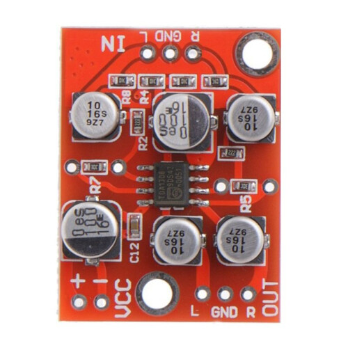 5PCS  5V-15V AD828 Stereo Preamp Preamplifier Module AMP Module Microphone Preamp Module 1