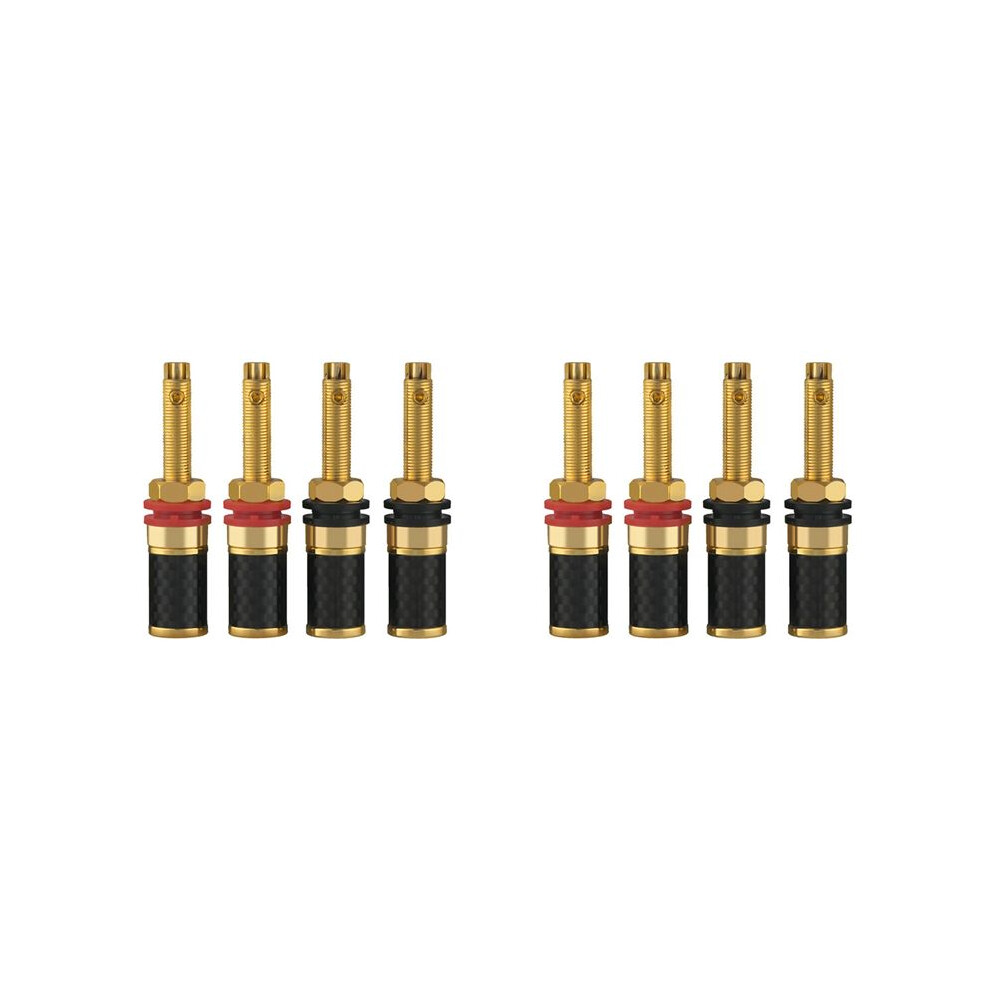 8Pcs Hifi Gold Plated Copper Speaker Binding Post Female Banana Jack Connector Hifi Audio Amp Banana Plug Socket 6034057201558