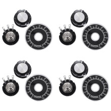 4X Rotary Taper Carbon Potentiometer met Diameter met Knop, RV24YN 20S B502 5K Ohm