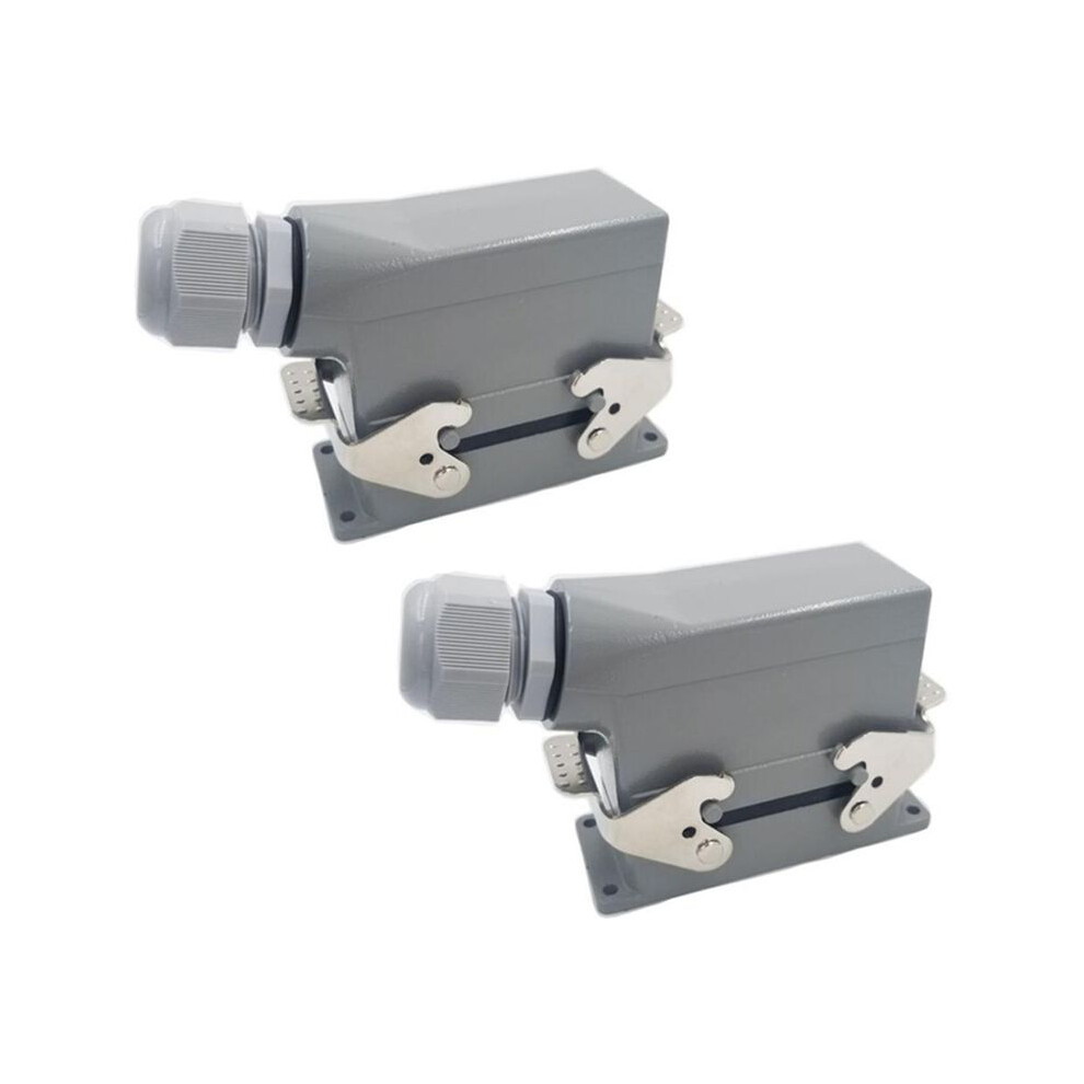 2X Rectangular Heavy Duty Connectors Hdc He 10 Core Pin 16A 500V Waterproof Aviation Plug Side Connector,Hdc-He-010 6031445545126