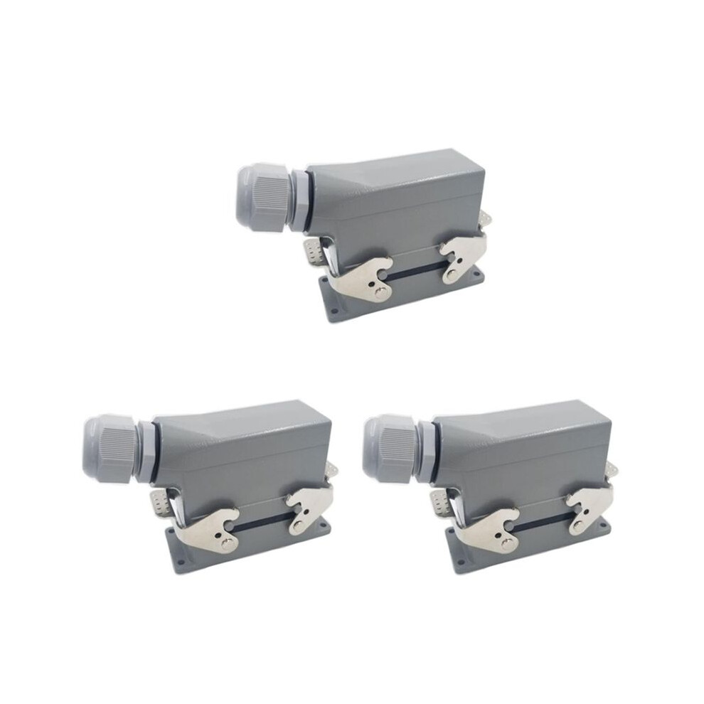 3X Rectangular Heavy Duty Connectors Hdc He 10 Core Pin 16A 500V Waterproof Aviation Plug Side Connector,Hdc-He-010 6032033494109