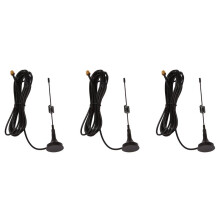 3X Dual Band Vhf Uhf 136-174Mhz 400-470Mhz Ham Radio Antenne Handheld Two Way Radio Magnetische Basis SMA Mannelijke Antenne