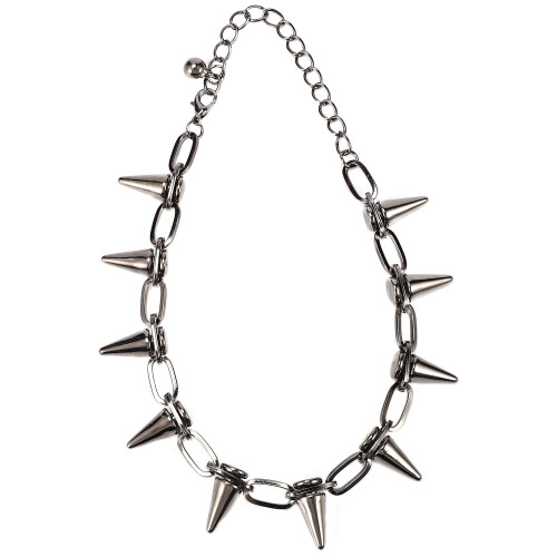 Collier/Choker gothique de rivets punk en metal de perles 2