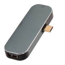 USB C Multiport-Adapter 5-in-1 Aluminiumlegierung PD-Ladung Silber-Finish
