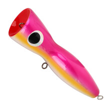 Big Popper Köder 18cm 139g Pink Reflexionsholz für Zander Thun GT Forelle