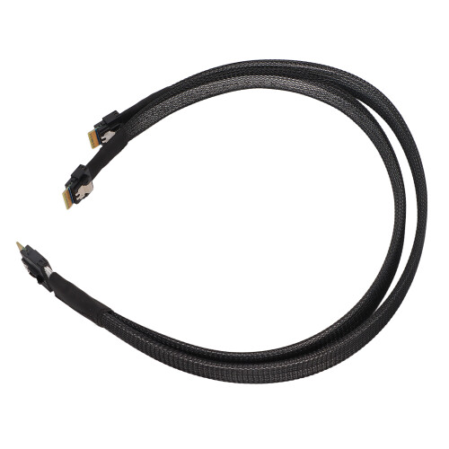 Mini SAS Cable 24Gbps SATA/ATA 0.5m Silver Copper SFF8654 2