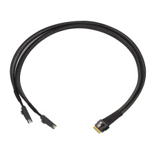 High-Density Sas Hd Cable For Data Server, Sas 3.0 Compatible Mini-Sas To Sata Adapter, Aluminum Foil Shielding For Reduced Interference