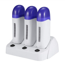 Aquecedor de cera roll-on para remoção de pelos corporais, aquecedor de cera elétrico com janela de visualização transparente, aquecedor de cera