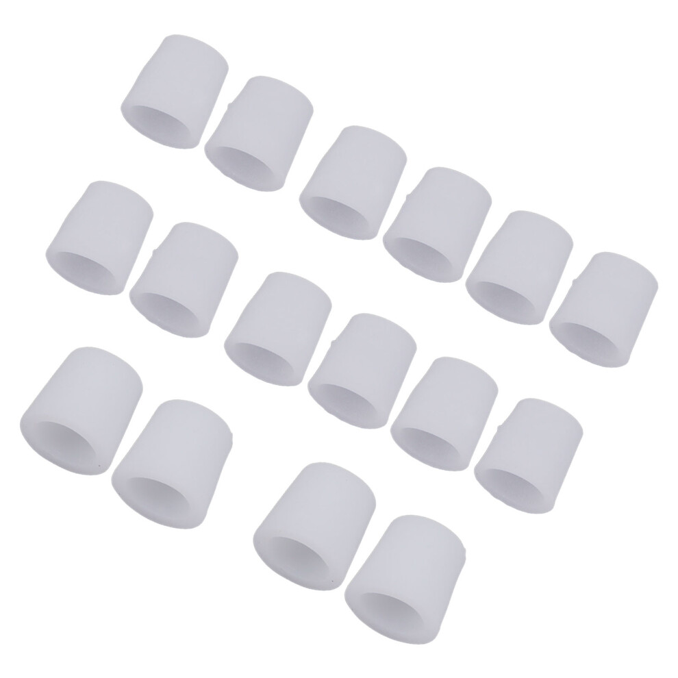 8 Pairs Silicone Toe Sleeves for Pain Relief and Corn Blisters Protection