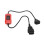 12-24V Schwerlast-LKW OBD2 Adapterkabel 43cm Rot 12