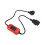 12-24V Schwerlast-LKW OBD2 Adapterkabel 43cm Rot 14