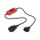 12-24V Schwerlast-LKW OBD2 Adapterkabel 43cm Rot 13