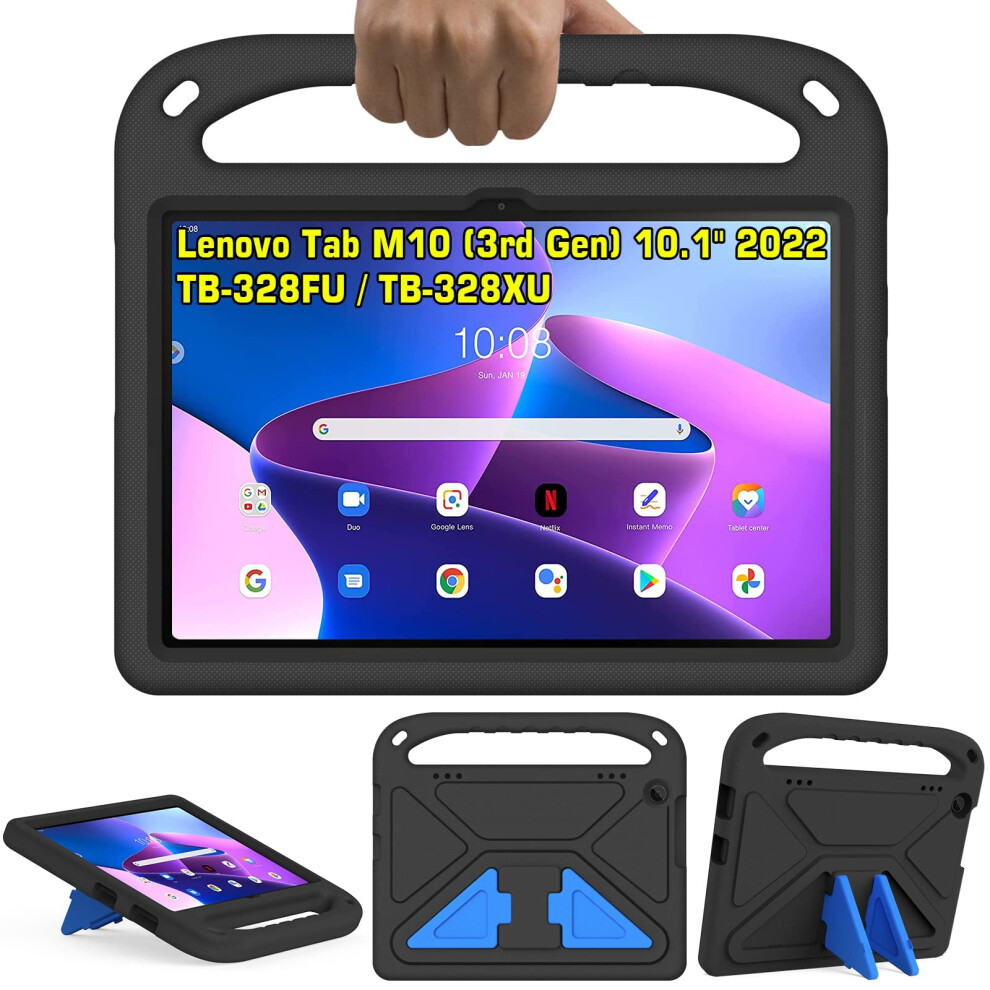 Kids Tablet Case For Lenovo Tab M10 3Rd Gen 10.1 Inch, Shockproof Eva With Handle And Stand 9382693365712