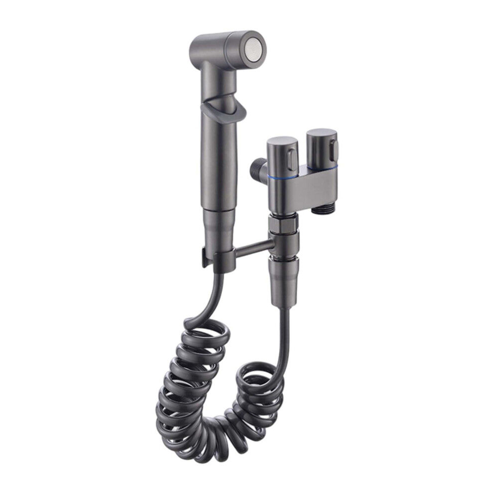 Dual Control Valve 1 In 2 Out Grey For Bidet Shower Head Toilet Washing Machine Bathroom Faucets 9382693365767