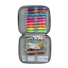 Storage Bag Included Crochet Hook Kit, Comprehensive Crochet Tools With Ergonomic Design And Rubber Handle, Perfect Present For Beginners And Experts