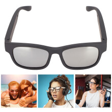 Stereo-Geräuschunterdrückende Bluetooth-Smart-Brille zum Radfahren und Laufen, Silbergrau
