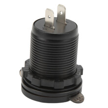 USB-Autoladegerät Adapter QCPD 12-24V Wasserdicht 2,1A Schwarz