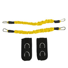 Bande de résistance Pilates avec manchons de protection, bande en latex naturel écologique pour le renforcement musculaire et les exercices de