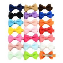 Barrettes à nœud pour tout-petits, pinces bec de canard, petits nœuds faits main pour enfants, accessoires de cheveux tendance en fibre de
