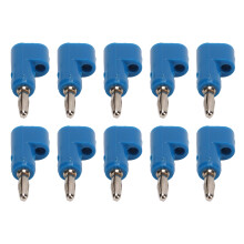 10 Stück 4mm Blue Lötfreie stapelbare Bananenstecker Max. 24A 30V AC/60V DC