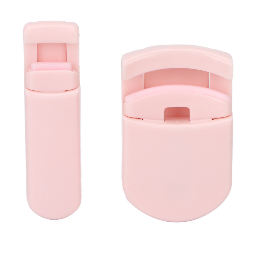 Pink Eyelash Curler Set 2Pcs Portable Wide Angle Lash Curlers Long Lasting Lift