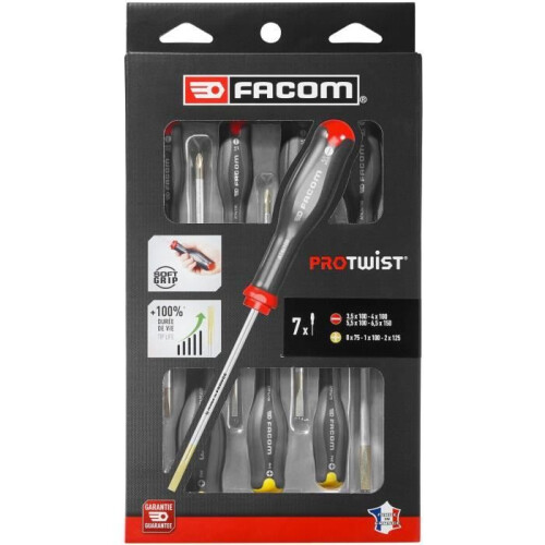 Facom 7-teiliges Pro Twist Schraubendreher-Set - FACOM - AT.7PB 1