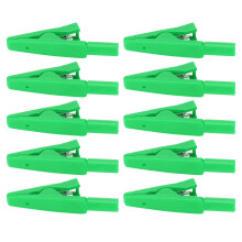 10 piezas 2 mm conector banana abrazadera trasera cobre puro verde