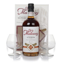 Malecon 12 Year Old Reserva Superior Gift Pack with 2x Glasses 70cl 40%