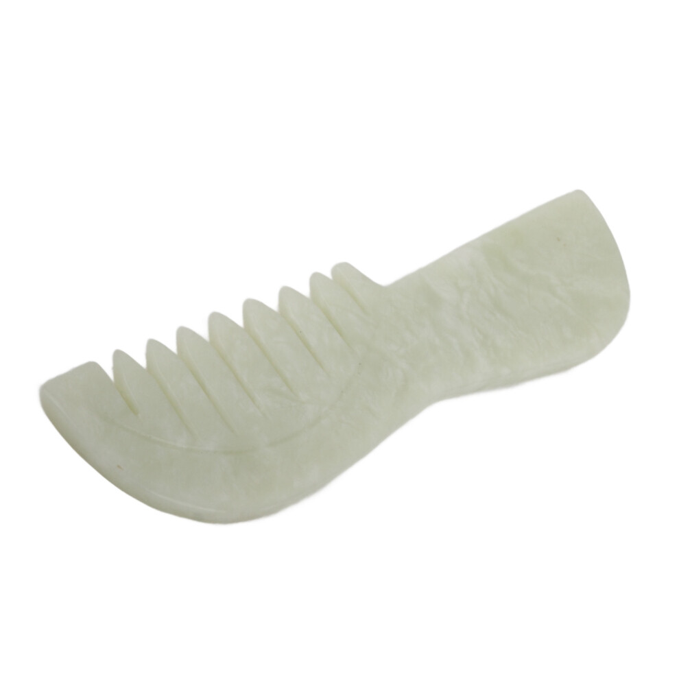 Natural Jade Massage Comb, Promote Blood Circulation, 14.2x3.8cm