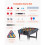 Mesa de Jogo Combinada 4 em 1 - DUOKU - 48 Polegadas - Air Hockey - Sinuca - Pebolim - Ping-Pong 6