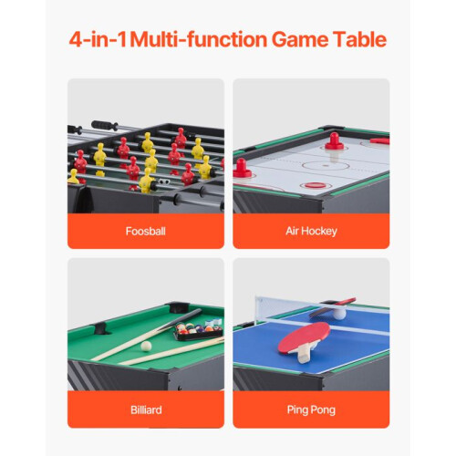 Mesa de Jogo Combinada 4 em 1 - DUOKU - 48 Polegadas - Air Hockey - Sinuca - Pebolim - Ping-Pong 2