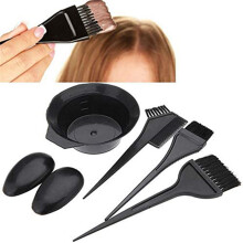 Komplettes Haarfärbemittel-Set mit Schüssel, Pinsel, Kamm, Ohrenabdeckung, Handschuhen für DIY
