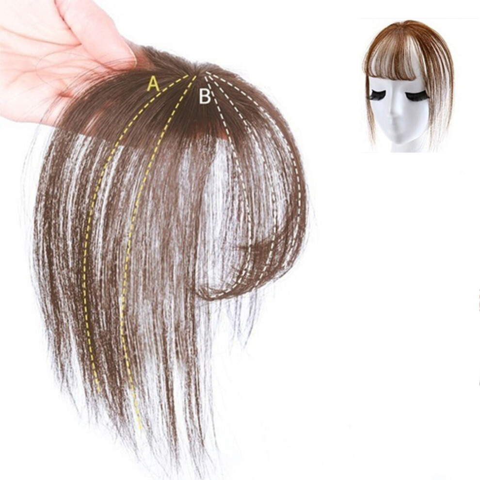 Seamless Hair Topper with 3D Air Bangs for Stylish and Natural Look