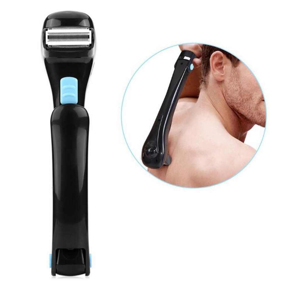 Electric Back Hair Shaver | Foldable Body Hair Trimmer, Replaceable Head
