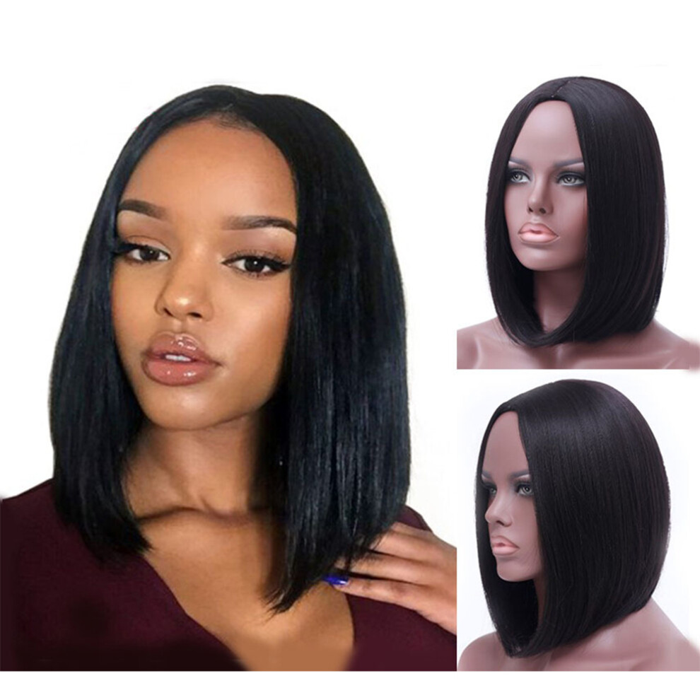 Human Hair Bob Wig 35cm Thick Heat-Resistant 160g for Women