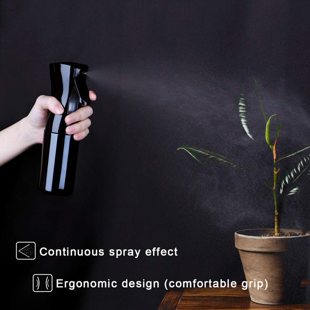 Unisex White/Black 200Ml Refillable Hair Spray Bottle, Fine Mist Trigger, 24.5Cm,