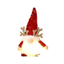 Weicher Gartenzwerg mit sanftem Leuchten, leuchtender Weihnachtszwerg für festliche Stimmung, Weihnachtselfen-Ornamente für Winterfeste,