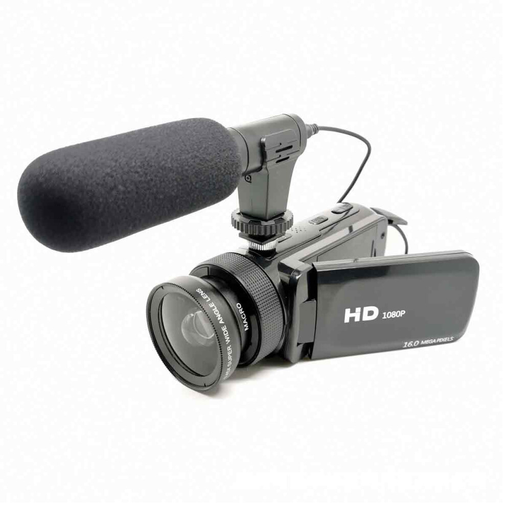 Vlogging Camera Recorder With Recording While Charging And Electronic Anti Shake, 2.4 Inch Ips Touch Screen Camcorder With Wide Angle Lens For Home 9433291190234