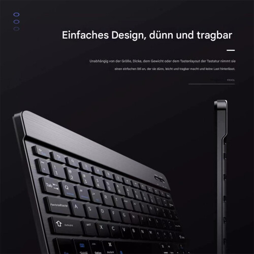 Wireless Keyboard for Mobile Devices, Stable Bluetooth Connection Broad Compatibility Rechargeable Battery Quiet Typing Comfortable Typing 2