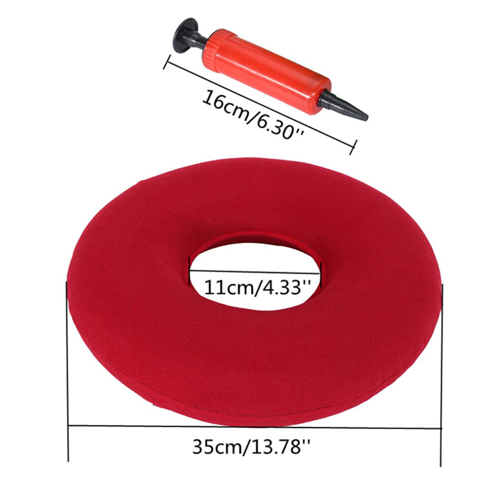 2Pcs Inflatable Donut Seat Cushions with Air Pump, 40cm PVC