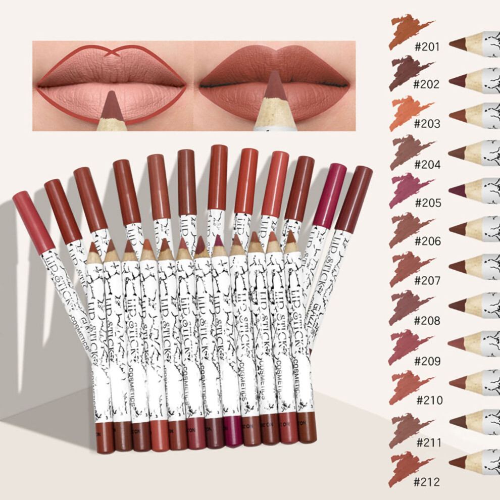 12Pcs Matte Lip Liner Set for Smooth Precise and Perfect Lips