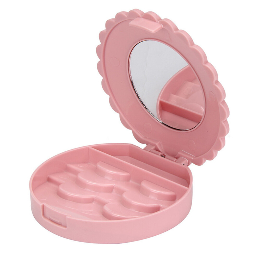 Travel Cosmetic Bag, Eyelash Case with Mirror, Offers Convenient Makeup Storage and Eyelash Holder for Women on the Move