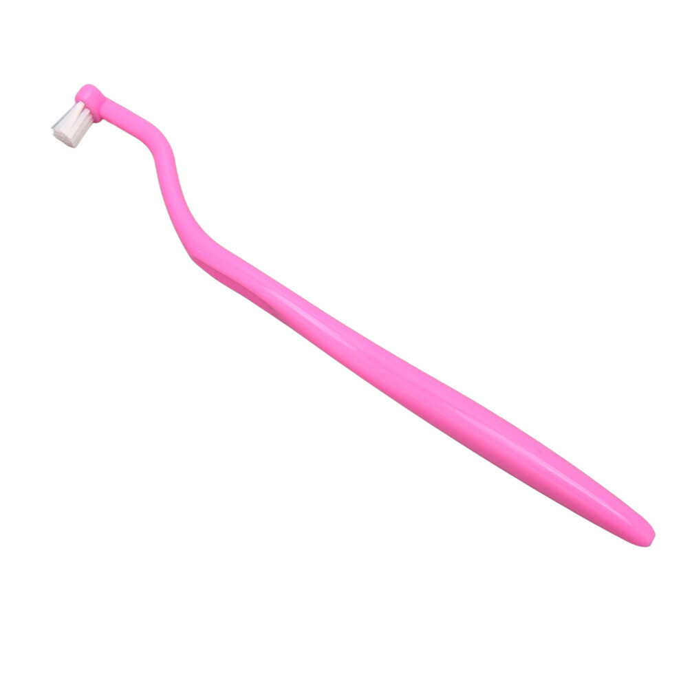 Pink Interdental Brush Soft Head Portable For Orthodontic & Implant Care