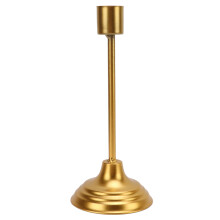 Kerzenhalter aus gebürstetem Goldmetall, elegantes und robustes Set aus Messing mit rutschfester Oberfläche für die Dekoration von Zuhause,