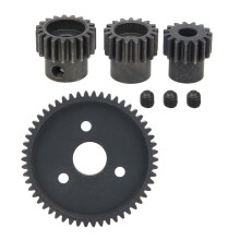 Spur Gear For Rc Car, Metal Internal Gears Heavy Duty Motor Gear Set With Pinion Gear Compatible With Traxxas Slash 4X4 VXL Rally Stampede 32 Pitch Ha