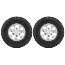 RC Car Tires Aluminum Alloy Hub And Rubber Tire Kit With Sponge Lining High Wear Resistance Cushioning Performance For Tamiya Tractor Truck Container