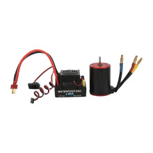 Kit de motor sin escobillas de alto rendimiento con ESC de 60 A y marco de aluminio mecanizado CNC para entusiastas de los coches RC. Rotor