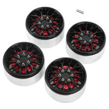 RC Beadlock Wheel Hub Set Aluminum Alloy High Strength Durable Fast Heat Dissipation Shock Proof Crush Resistant Easy To Install Light Weight Compatib