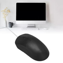 Mouse ottico cablato 1200 DPI USB ergonomico nero per laptop e PC
